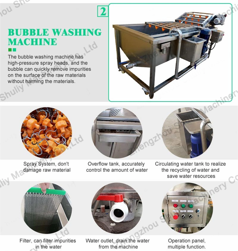 Hot Sale Washing Cleaning Drying Machine Line for Fruit and Vegetable