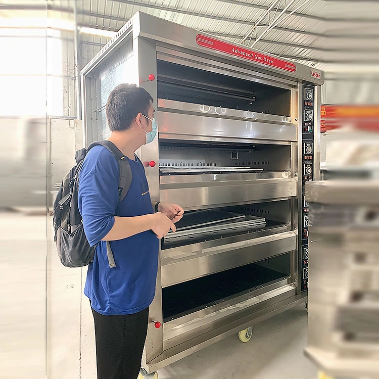 Industrial Commercial Machinery Equipment Electric 3 Deck 6 Tray Price Bakery Toaster Bread Pizza Cake Baking Gas Oven Machine for Baking Cakes