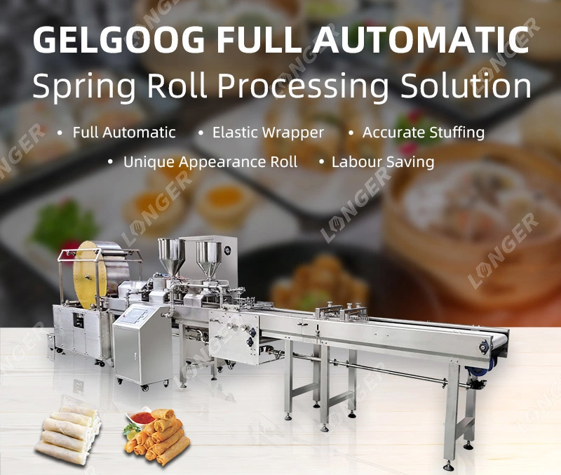 Commercial Fully Automatic Lumpia Making Machine Spring Roll Machine Price