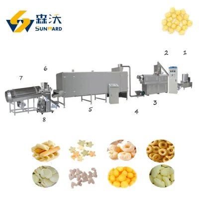 Jinan Sunward Machinery Snack di anacardi soffiati Alimenti Macchina per pellet Linee di lavorazione di palline di formaggio