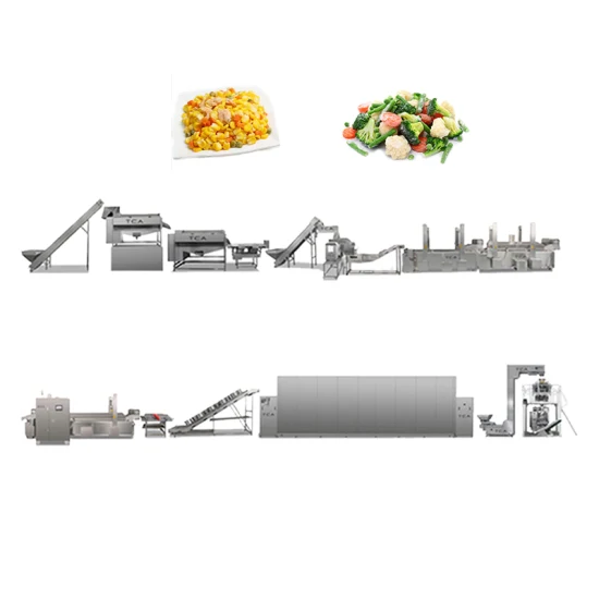 Lavatrice automatica per insalata multi-frutta e verdura congelata, tagliatrice, processo di essiccazione, macchina per la produzione, purificazione dell'aria, cernita, linea di produzione