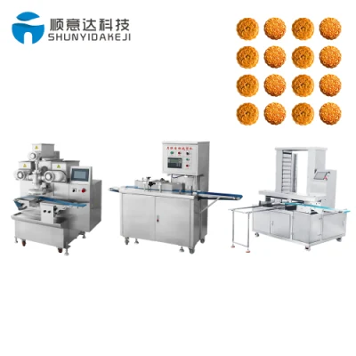 Linea di produzione commerciale automatica di mochi mooncake ad alta velocità, macchina per incrostare automatica