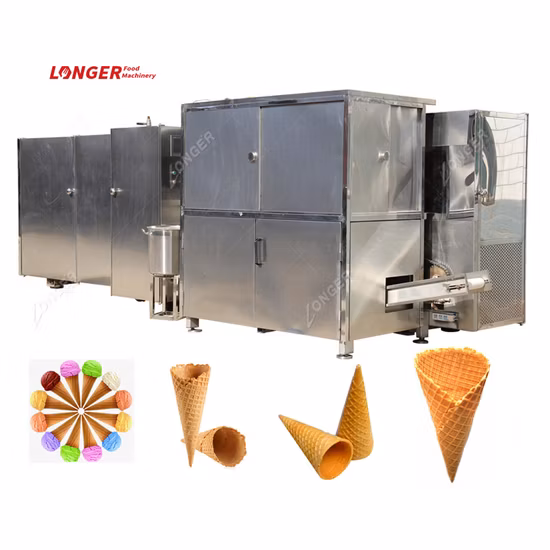 Macchina completamente automatica per la produzione di coni gelato zuccherati